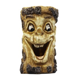 Monsterzeug Laughing Bird House, Wooden Feeder for Birds, Tree Face Laughs, Funny Garden Decoration, Shatterproof Resin, Weather-Resistant