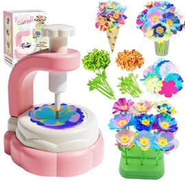 Xuoent Fabric Flower Bouquets Toys, Kids Craft Kits Ages 4-12, DIY Flower Making Kit, Creative Arts and Crafts for Kids, 4 5 6 7 8 Year Old Girl Birthday Gift