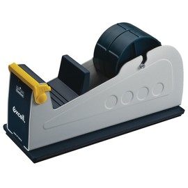 T.R.U. ET-227 Blue/Grey Premium Steel Desk Top Tape Dispenser: 2 in. wide (Twin)