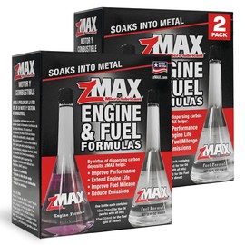 zMAX 58-011 - Engine & Fuel Formula Kit - Easy to Use - Reduces Carbon Build-Up & Lubricates Metal Extending Life of Car or Truck - Runs Efficiently, Improving Gas or Diesel Mileage - 12 oz - 2 Pack