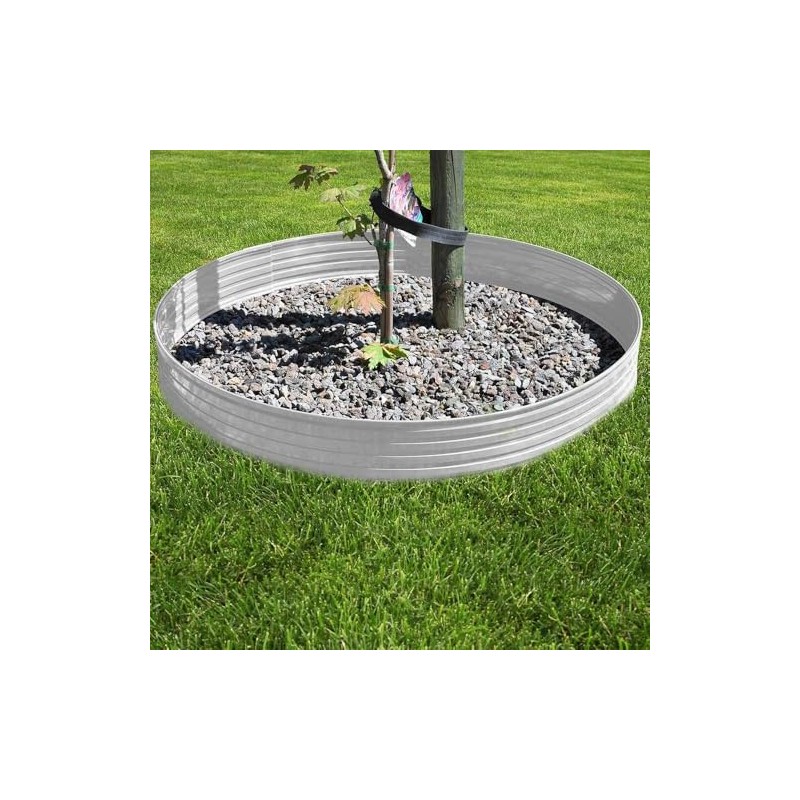 blizz-z Terraflex Tree Edging Round Aluminium Height: 10 cm, Diameter