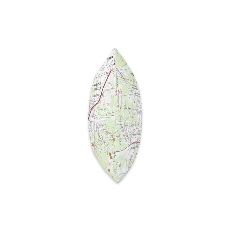 Grass Valley CA Map (2018) Throw Pillow