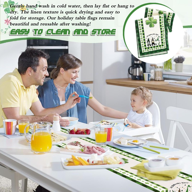 Spring Decor - Irish Spring Table Runner, St Patrick's Day