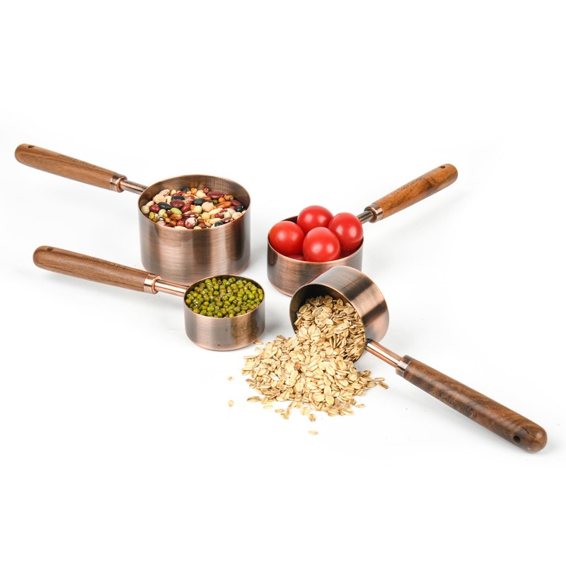 Smithcraft Copper Measuring Cups & Spoons Set 8, Stainless Steel