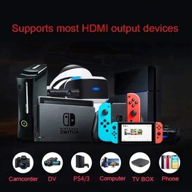 CARYWON Capturadora de Video HDMI, 4K HDMI a USB 3.0 Convertidor Video, Tarjeta de Captura de Video 1080P @ 60Hz con Entrada de Micrófono de 3.5 mm para Windows/Linux/OBS Grabación de Enseñanza