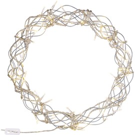 Lunartec LED Wreath LED light wreath for windows, doors and much more, 90 warm white LEDs, diameter 30 cm (light wreath for hanging).