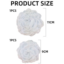 2 Pieces Flower Hair Clips Rose Petal Hair Clips Satin Chiffon Hair Accessories Elegant Women Hair Accessories Cute Hair Clips For Girls Hair Accessories Clothing Accessories