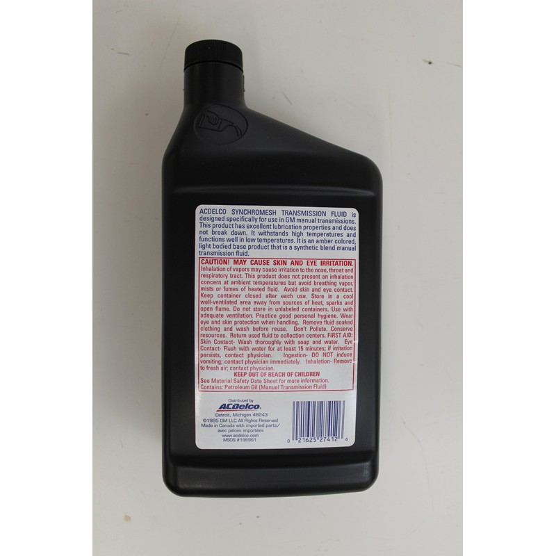 Genuine GM Fluid 88900333 Synchromesh Transmission Fluid - 32 oz.