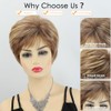 XIUFAXIRUSI XIUFAXIRUSI Pelucas Marrones De Capas Cortas Para Mujer Pelucas