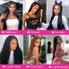 U Part Wigs Human Hair for Women Kinky Straight Human