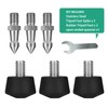 Rigych 6 Pcs Tripod Spike Feet 3/8-16 Thread Rubber Feet