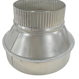 Otoolling 6 Inch to 4 Inch Duct Reducer Increaser Galvanized Steel Air Duct Adapter Round Crimped Pipe Connector Fitting Coupling for HVAC Ventilation Systems