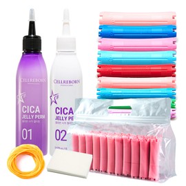 Cell Ribbon Hair Volume Rollstar Self Perm Ceramic Rod Set + Perm Drug, No. 5 / 셀리본 헤어볼륨롤스타 셀프펌 세라믹롯드세트+파마약, 5호