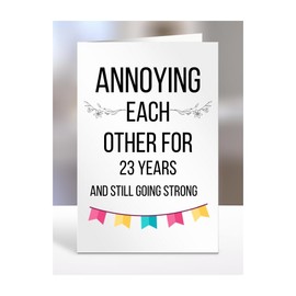 Annoying Each Other for 23 YEARS, Funny 23rd Wedding Anniversary Card, Anniversary, Present for Christmas, Gifts for Couple, Friends, Husband or Wife, Work, Grandparents, A5-78_24