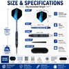WayArrival Steel Tip Darts 24g, 3 Pack with Case and