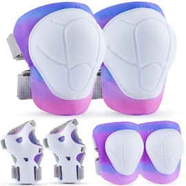 Lemmeko Knee Pads for Kids, Durable Kids Knee Pads and Elbow Pads Set for Boys Girls 3-8 Years Comfortable Knee Pads and Elbow Pads for Skateboard Skating Roller Skate Scooter Cycling