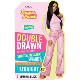 Sugar Punch 100% Unprocessed Remi Human Hair - Straight 16" (NATURAL BLACK)