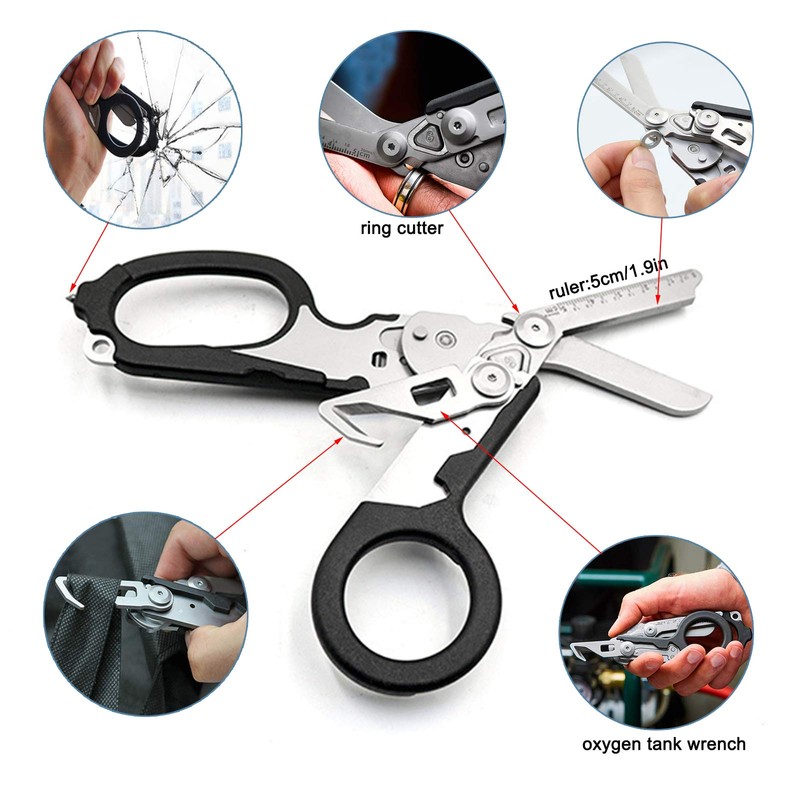 6 in 1 Raptor Response Emergency Scissors, Multi Tool Pliers