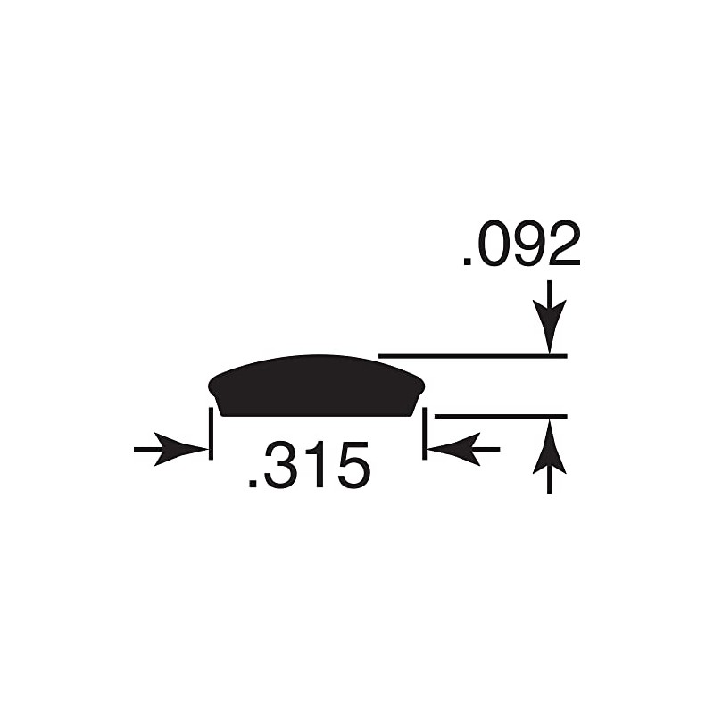 Prime-Line P 7843 5/16 In. x 100 foot Black, Flat