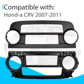 Dash Air Conditioning Panel Installation Mount Trim Kit Compatible with 2007-2011 Honda CR-V AC Bezel (Manual A/C)