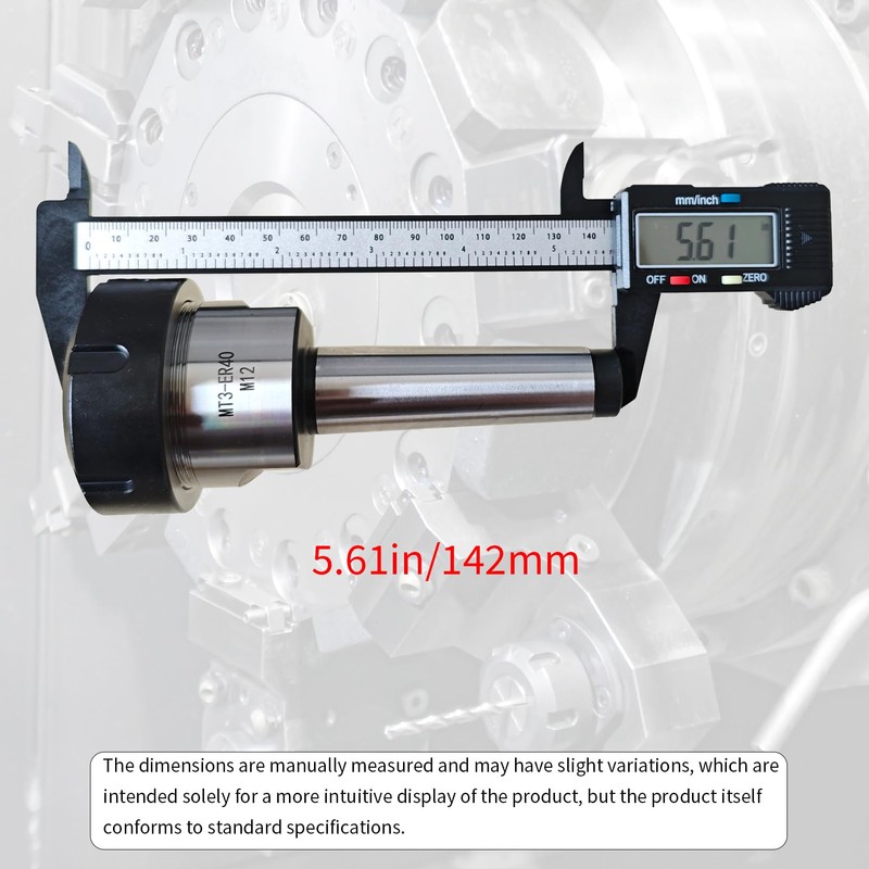 zpldAIAOSI MT3-ER40 Collet Chuck, MTB3-ER40-M12, M12 Drawbar Thread, Morse Tapper