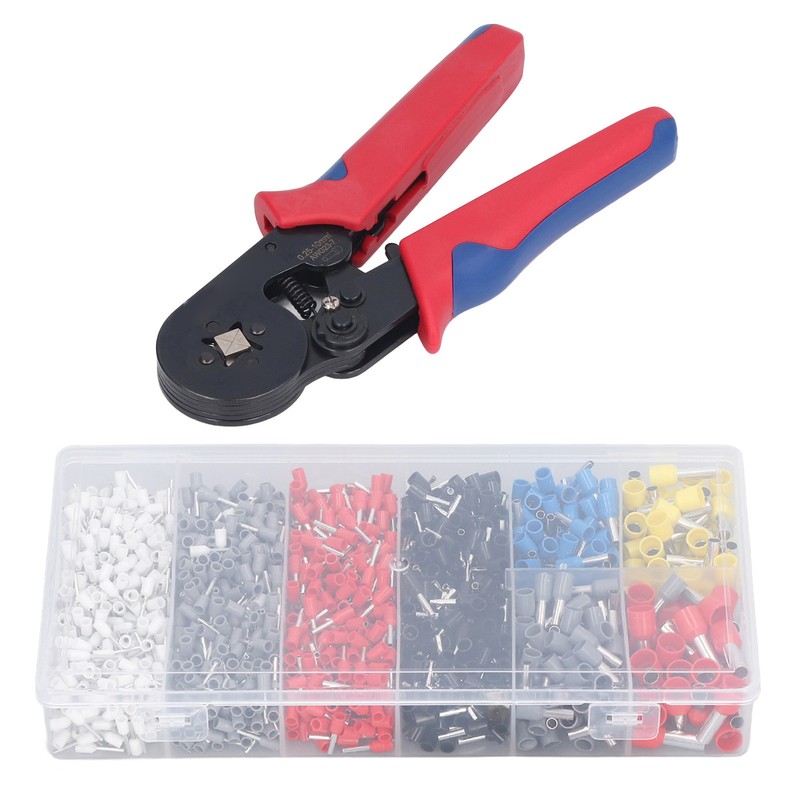 1800Pcs/Set Ferrule Crimping Tool Kit AWG 23‑7 Crimper Plier with