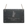 Slate 'Home is Where My Harp Is' Sign with Harp