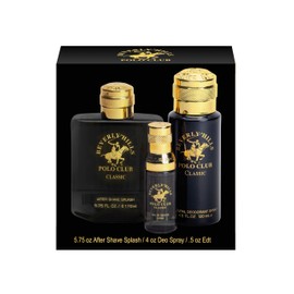 Beverly Hills Polo Club BHPC Men's Essential Collection, includes Eau De Toilette, Deodorant Body Spray & After Shave Lotion (Classic)