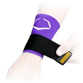 EvoShield Compression Wrist Sleeve with Performance Elastic Strap (Purple, X-Large)