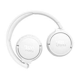 JBL Tune 670NC - Adaptive Noise Cancelling with Smart Ambient Wireless On-Ear Headphones, Up to 70H Battery Life with Speed Charge, Lightweight, Comfortable and Foldable Design (White) (Renewed)