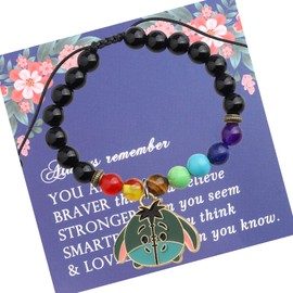 FEELMEM Eeyore Cartoon Charm Beads Bracelet Eeyore Lover Inspiration Gift Movie Inspired Gift Eeyore Fans Gift