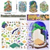 4 Sets DIY 3D Mini Bottle House Sticker Scenes with