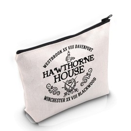 VAMSII Inheritance G Inspired Gift Hawthorne House Makeup Bag the Hawthorne Legacy Cosmetic Bag Bookish Merch (Hawthorne House M)