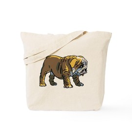 CafePress Bulldog Tote Bag Reusable Natural Beige Canvas Shopping Bag