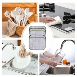 Set of 6 Dish Wire Cleaning Cloths, Multifunctional Stand, Reusable Metal Kitchen Cloths, Wet or Dry, Cleaning Household Dish Towels