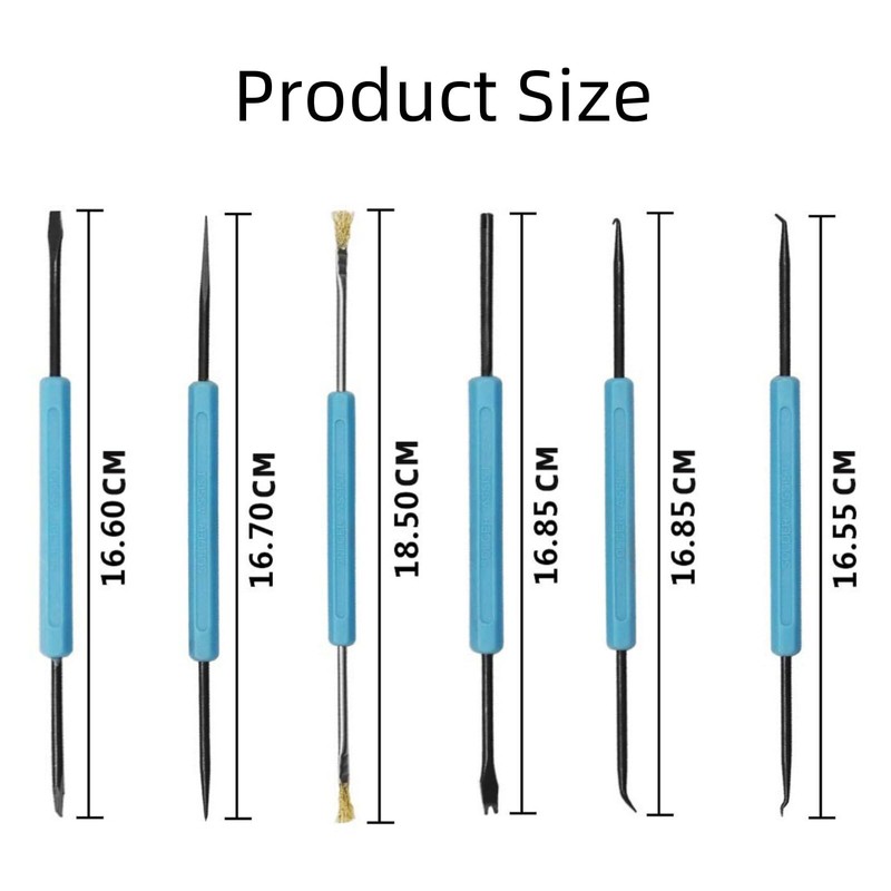 winmiya 6Pcs Dual-Sided Solder Assist Disassembly Tool PCB Cleaning Kit
