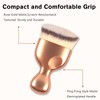 Rose Gold Angled Flat Foundation Brush - 2 Pcs High-Density