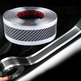 Automotive Door Entry Guard Car Door Sill Protector Anti-Collision Strip Rubber Waterproof Protection Strip for Most Car (3CM Width, Silver, 1M Length)
