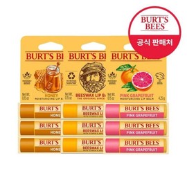 Burt's Bees Moisturizing 4.25g Lip Balm / 버츠비 모이스춰라이징 4.25g 립밤 X 3 03스트로베리X3