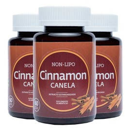 Kit 3 Cápsulas Premium Canela | Adelgazar | 60 Cáps Sin Sabor