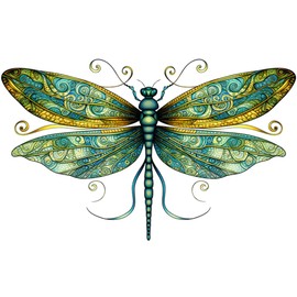 Dopetattoo 6 Pcs Watercolor Dragonfly Temporary Tattoos Hands Party Favors for Kids Fake Tattoos Face Tattoos