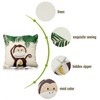 Aoihrraan 22 x 22 Inch Cute Cartoon Animal Cushion Covers