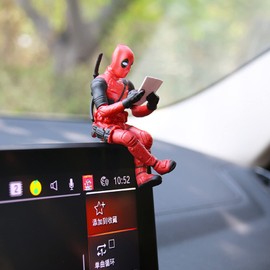 FAINCA Car Decoration, Funny Anime Deadpool Car Ornaments, Dashboard Decoration, Car Dashboard Decorations, Ornament Toy, Gift for Car, for Car Interior Decoration