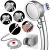 HANLIAN High Pressure Shower Head with Pause Button, 3 Spray
