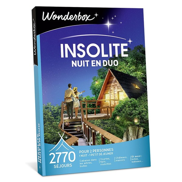 Wonderbox – Coffret Cadeau - NUIT INSOLITE EN DUO - 2770 séjours, Taille unique