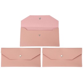 PATIKIL 2 Pack Cash Envelope Wallet, Budget Cash Holder Reusable Money Bag Pouch Leather Money Organizer Pouch for Men Women Receipt Check Bill Travel Graduation Holidays, Pink