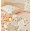 Nayoroom Strawberry Duvet Cover Set Twin Size Girls Cute Pink