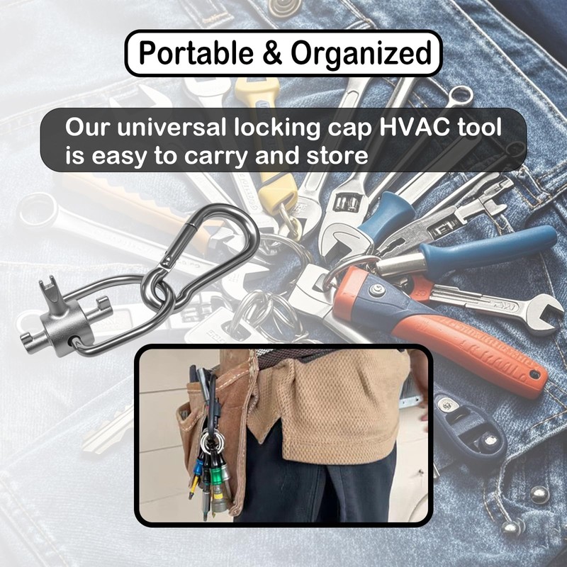 HVAC Locking Cap Key, Locking Cap Tools for 410A &