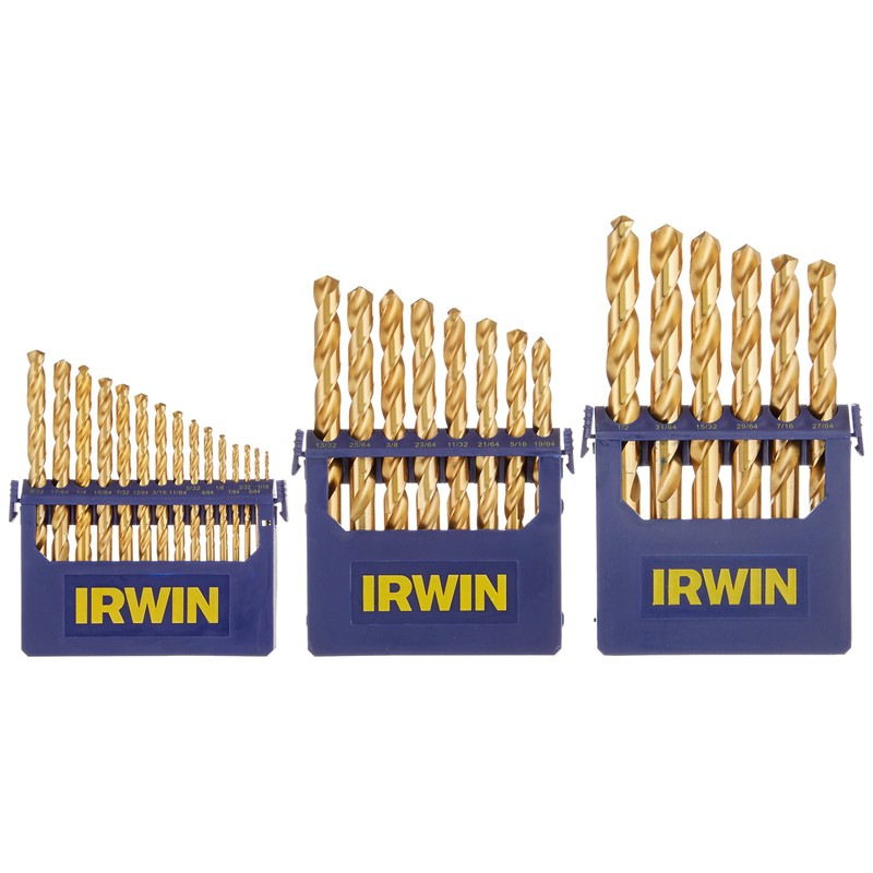 Irwin Tools IRWIN Drill Bit Set, Titanium Nitride Coated, 29-Piece