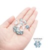 YISSION 20Pcs Mini Rhinestone Flower Hair Clips Cute Blue Hair
